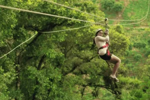 Zip-lining in wales